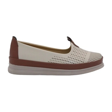 Mergenshoes Esa 028 Bej Taba Rahat Taban Kadın Günlük Ayakkabı