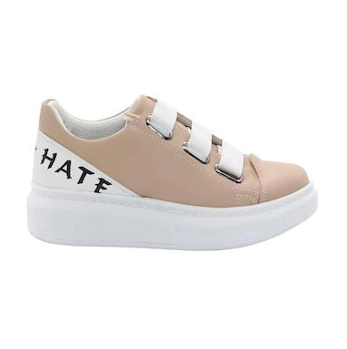 Mergenshoes 0328 Bej Dikişli Günlük Kadın Spor Ayakkabı 