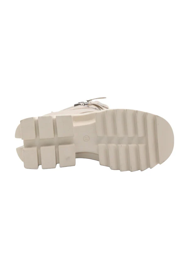 Mergenshoes Bf182 Bej Bağcıklı Fermuarlı Kadın Bot