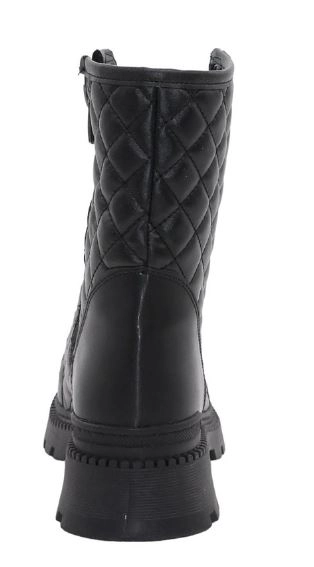 Mergenshoes 3085 Siyah Fermuarlı Bağcıklı Kadın Bot