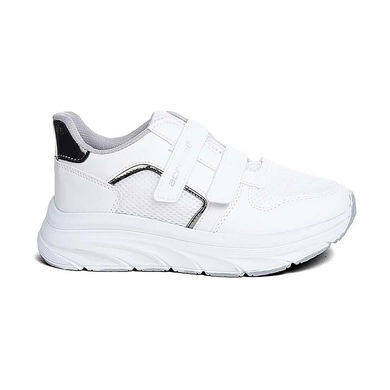 Mergenshoes Acp Beyaz Gümüş Cırtlı Günlük Kadın Spor Ayakkabı