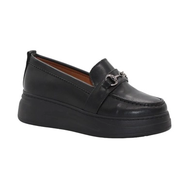 Mergenshoes Bf0685 Siyah Yüksek Taban Kadın Günlük Ayakkabı