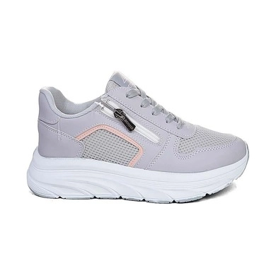Mergenshoes Acp Buz Pudra Fermuar Bağcıklı Kadın Spor Ayakkabı