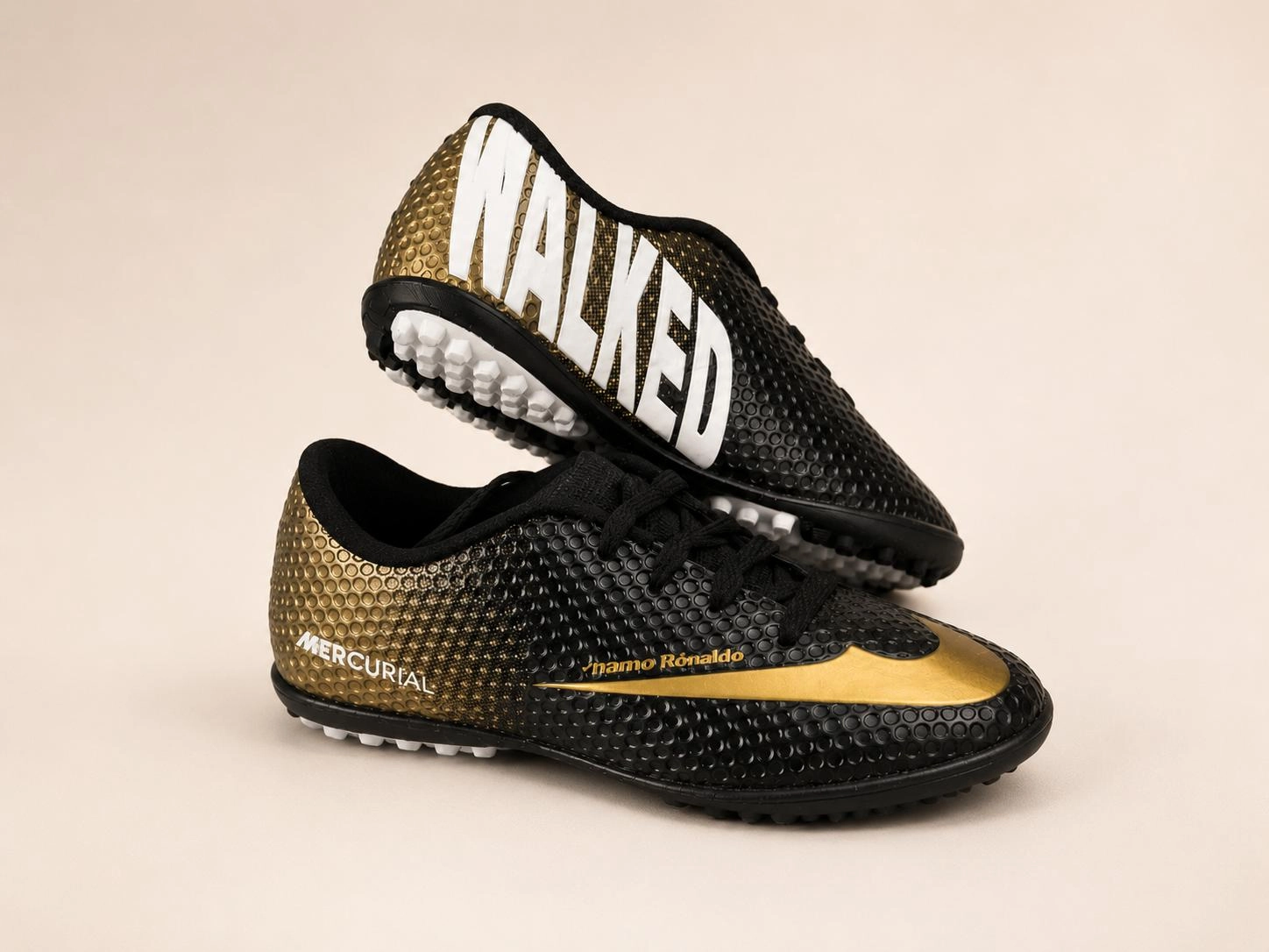 Mergenshoes 401A Altın Halısaha Erkek Çocuk Futbol Spor Ayakkabı