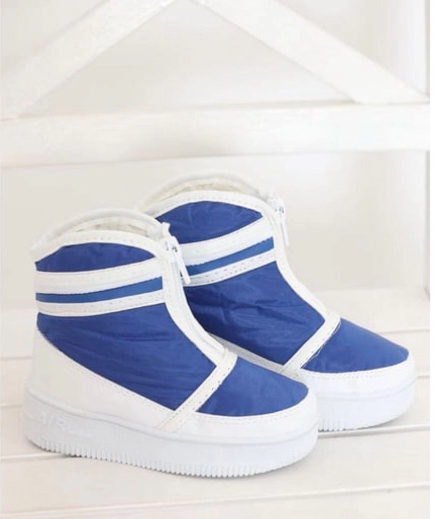 Mergenshoes Mavi Kz180 İçi Kürklü Kaymaz Çocuk Botu