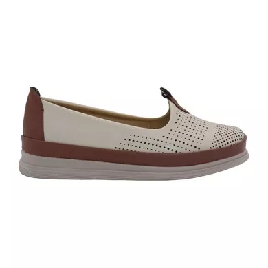 Mergenshoes Esa 028 Bej Rahat Taban Kadın Günlük Ayakkabı