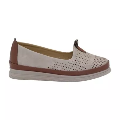 Mergenshoes Esa 028 Bej Rahat Taban Kadın Günlük Ayakkabı