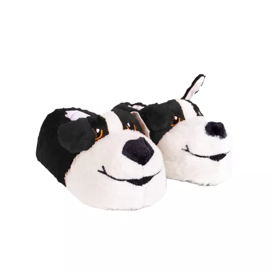 Mergenshoes Unisex Çocuk Hayvanlı Köpekli Panduf (Siyah)