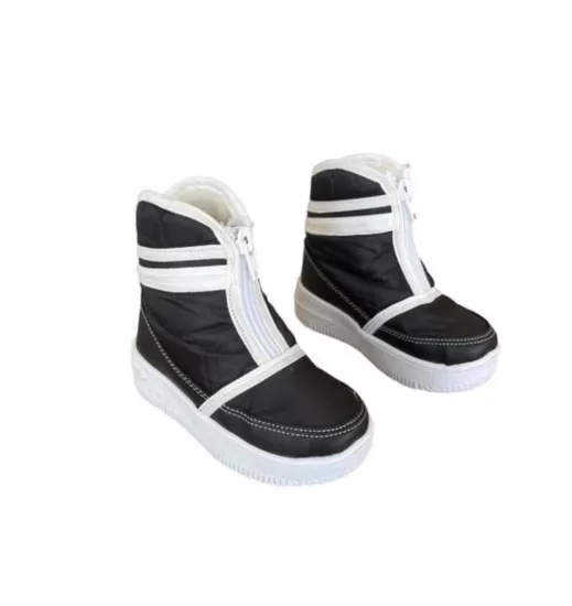 Mergenshoes Siyah Er180 İçi Kürklü Kaymaz Çocuk Botu