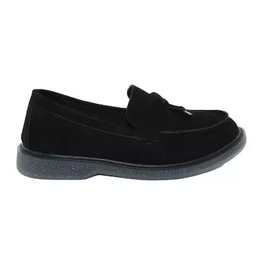 Mergenshoes G058 Siyah Süet Kauçuk Taban Kadın Günlük Ayakkabı