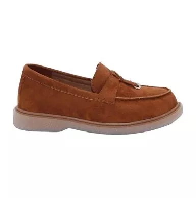 Mergenshoes G058 Taba Süet Kauçuk Taban Kadın Günlük Ayakkabı