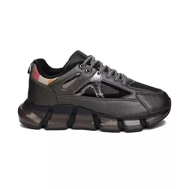 Mergenshoes Flt Kurşun Parçalı Topuk Günlük Kadın Spor Ayakkabı Gri