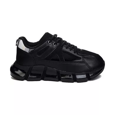 Mergenshoes Flt Siyah Parçalı Topuk Günlük Kadın Spor Ayakkabı