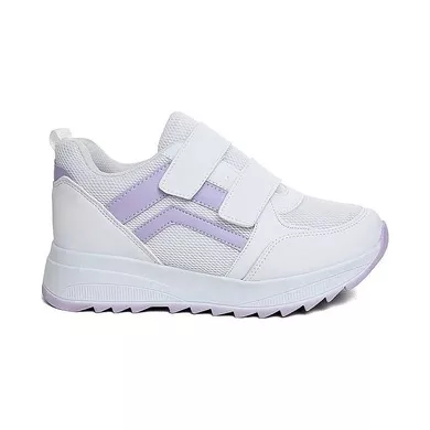 Mergenshoes Tmp Beyaz Mor Cırtlı Günlük Kadın Spor Ayakkabı