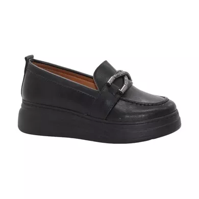 Mergenshoes Bf0985 Siyah Yüksek Taban Kadın Günlük Ayakkabı