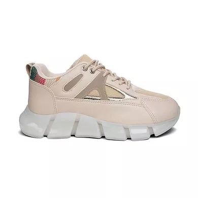 Mergenshoes Flt Bej Parçalı Topuk Günlük Kadın Spor Ayakkabı