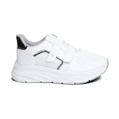 Mergenshoes Acp Beyaz Gümüş Cırtlı Günlük Kadın Spor Ayakkabı