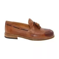 Mergenshoes 0345 Taba Hakki Deri Püsküllü Günlük Erkek Ayakkabı