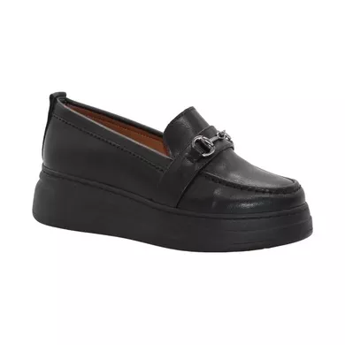Mergenshoes Bf0685 Siyah Yüksek Taban Kadın Günlük Ayakkabı