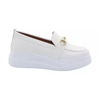 Mergenshoes Bf0685 Beyaz Yüksek Taban Kadın Günlük Ayakkabı