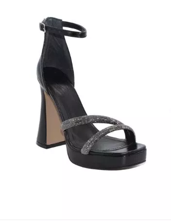  Mergenshoes K052 Siyah 12 Cm Platform Topuklu Kadın Ayakkabı