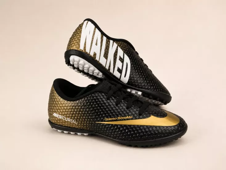 Mergenshoes 401A Altın Halısaha Erkek Çocuk Futbol Spor Ayakkabı