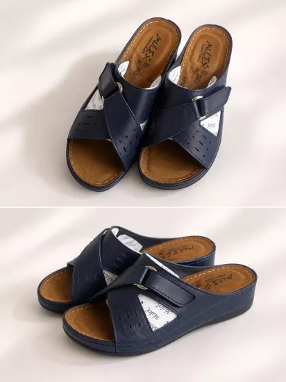 Mergenshoes A011 Lacivert Günlük Poli Yumuşak Taban Kadın Terlik