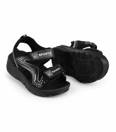 Mergenshoes S20 Siyah Gri Günlük Erkek Çocuk Sandalet Ayakkabı