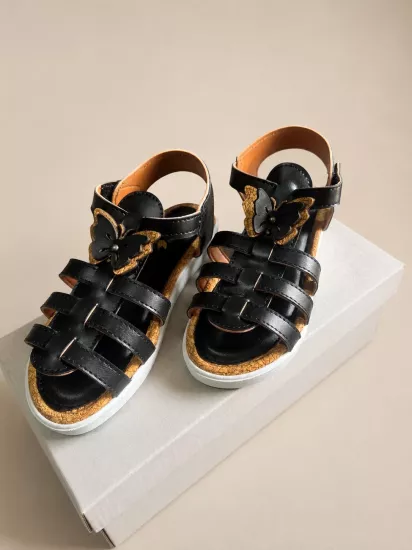  MRGNS985 - Mergenshoes BF983 Siyah Günlük Kız Çocuk Sandalet