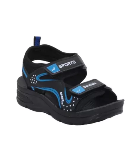 Mergenshoes S20 Siyah Mavi Günlük Erkek Çocuk Sandalet Ayakkabı